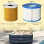 Voir la diapositive 6 : OUTSUNNY Lot de 8 cartouches filtrantes pour spa - cartouches de filtration - PP bleu fibres Dacron blanc