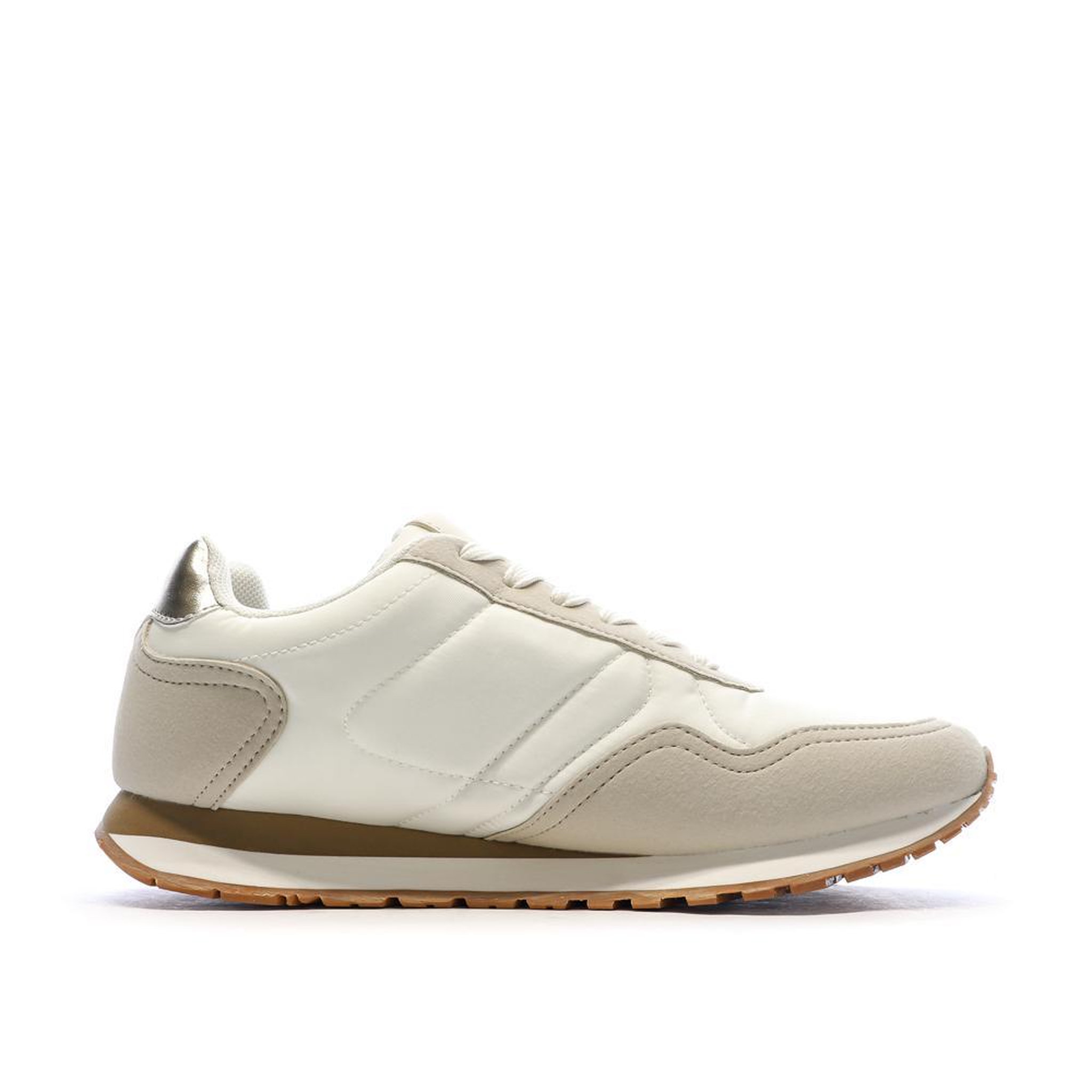 Voir la diapositive 2 : U.S. Polo Assn. Baskets Blanches/Beiges Femme US Polo ASSN FS1