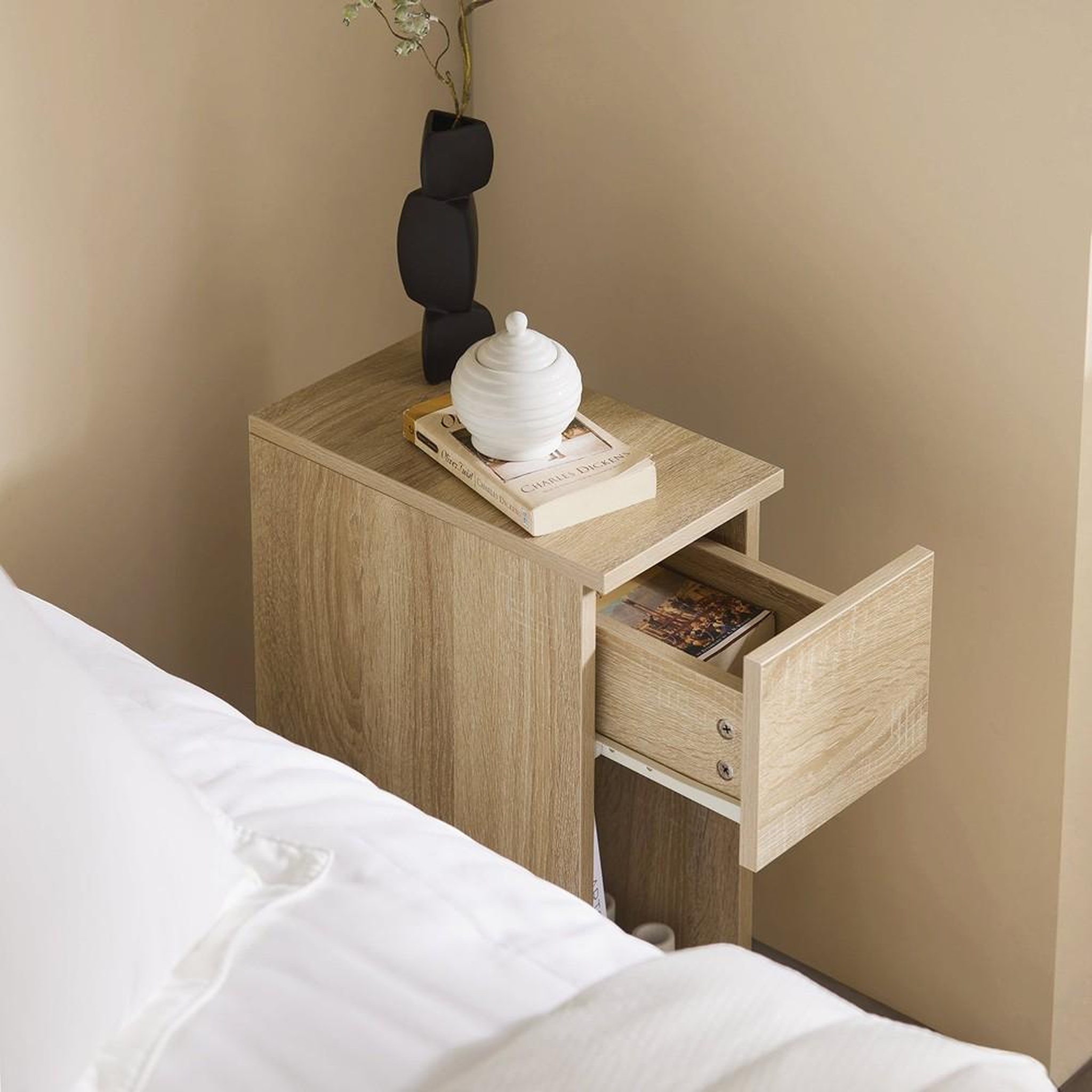 Voir la diapositive 4 : SOBUY SoBuy - Lot De 2 Tables De Chevet à 1 tiroir - Minimaliste - FBT111X2