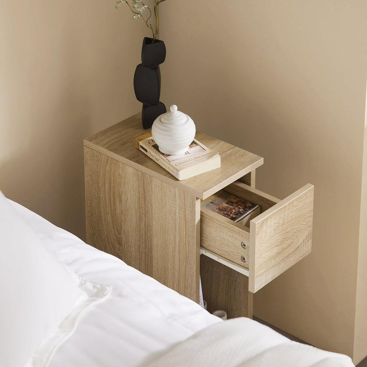 SOBUY SoBuy - Lot De 2 Tables De Chevet à 1 tiroir - Minimaliste - FBT111X2