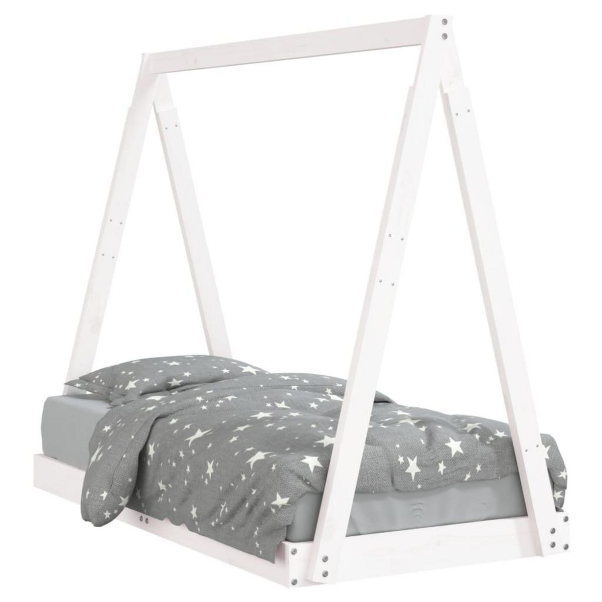 VIDAXL Cadre de lit pour enfant blanc 70x140 cm bois de pin massif