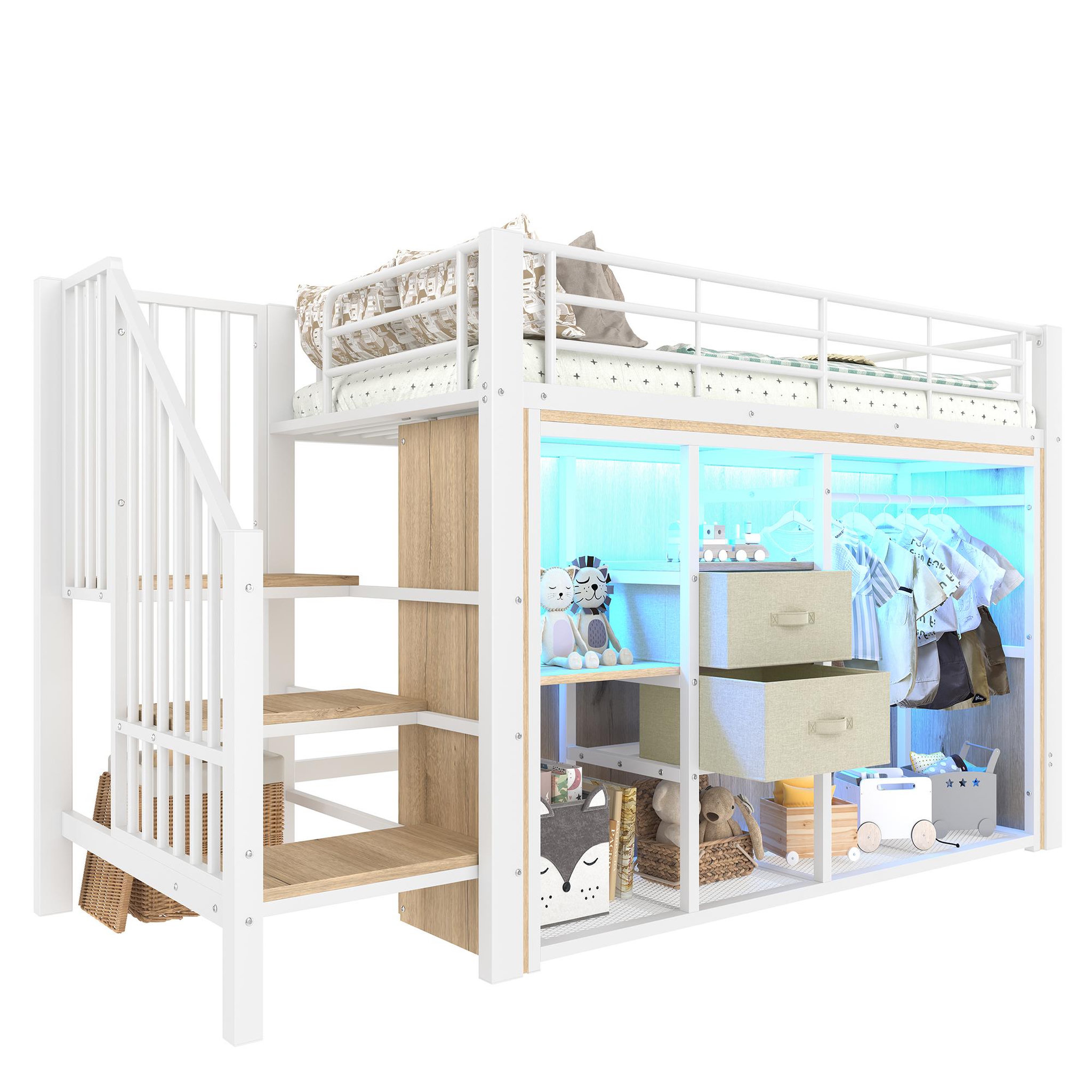 Voir la diapositive 1 : MERAX Lit mezzanine enfant