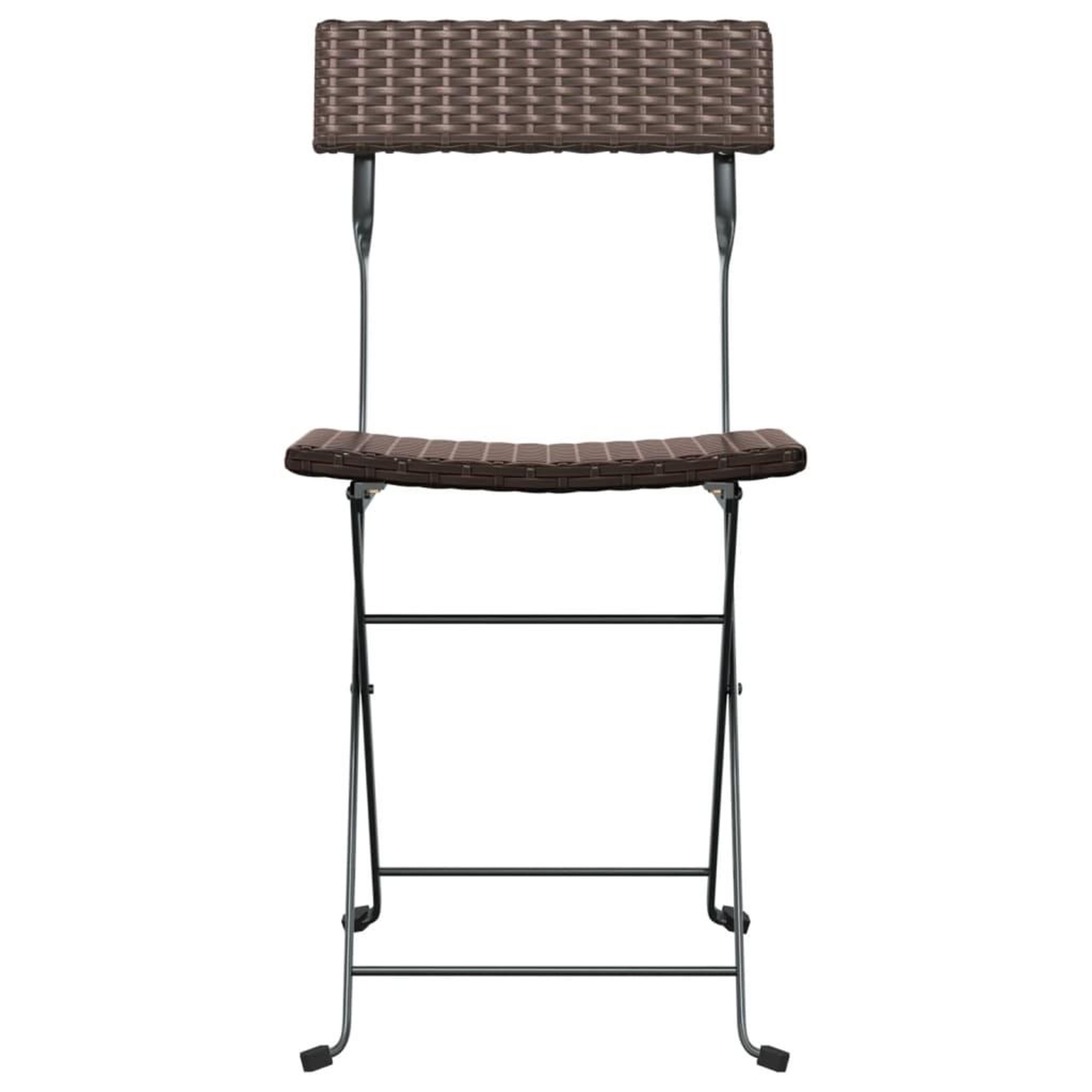 Voir la diapositive 4 : VIDAXL Chaises de bistrot pliantes lot de 6 Resine tressee et acier