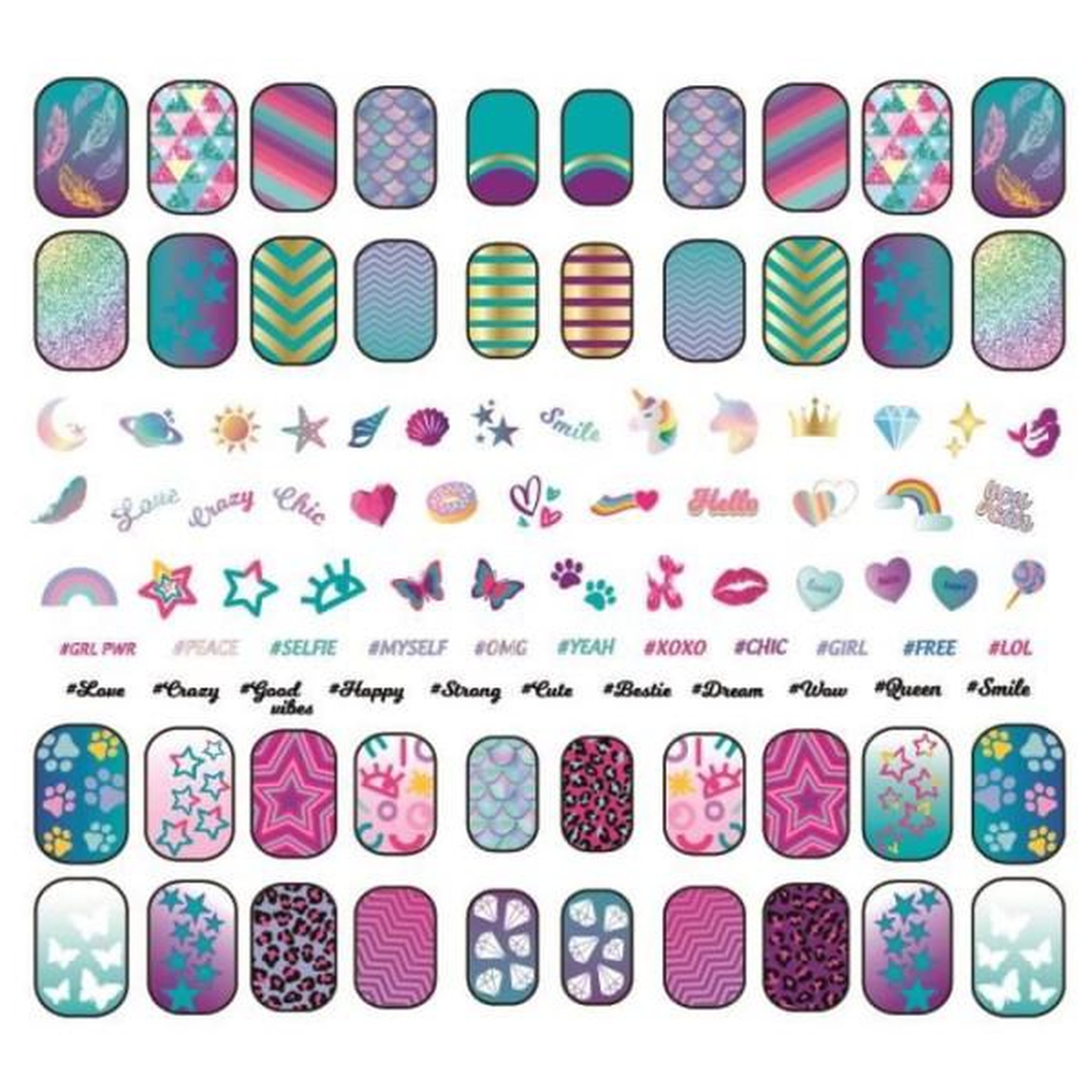 Voir la diapositive 3 : CLEMENTONI Clementoni - kit manucure phosphorescents pour enfant - vernis, faux ongles et autocollants - des 7 ans