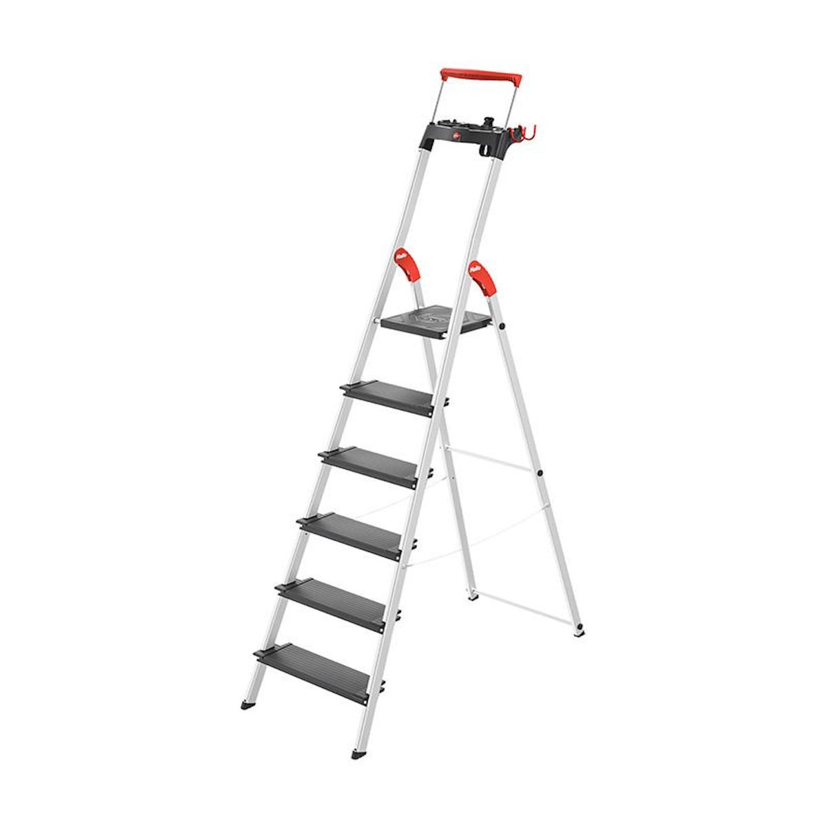 HAILO Escabeau de sécurité pliable en aluminium 6 marches larges Hailo L100