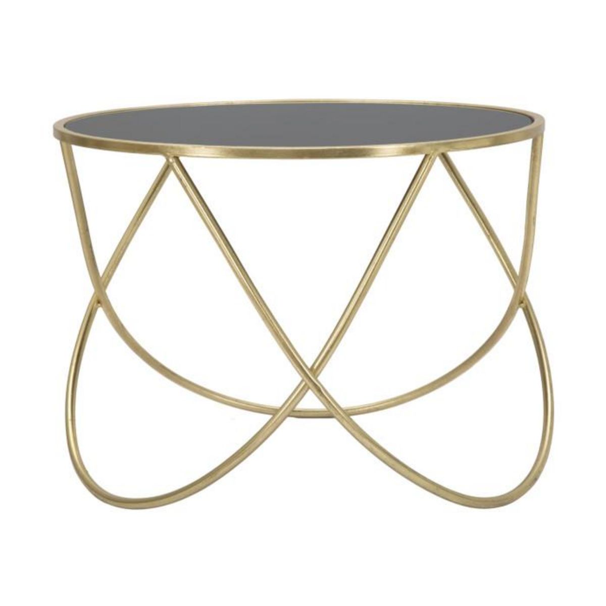 Paris Prix Table Basse Design  Ring  60cm Noir & Or