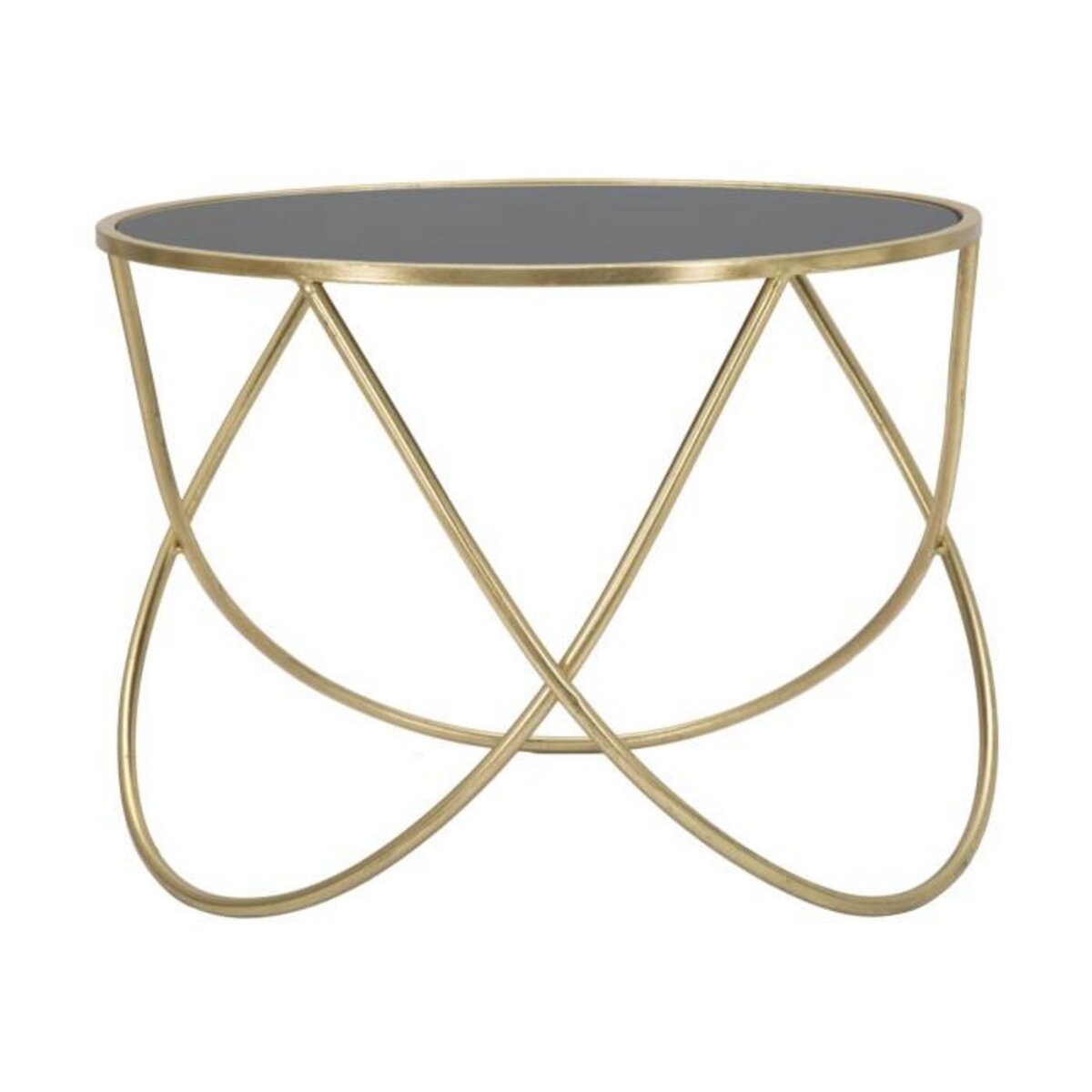 Paris Prix Table Basse Design  Ring  60cm Noir & Or