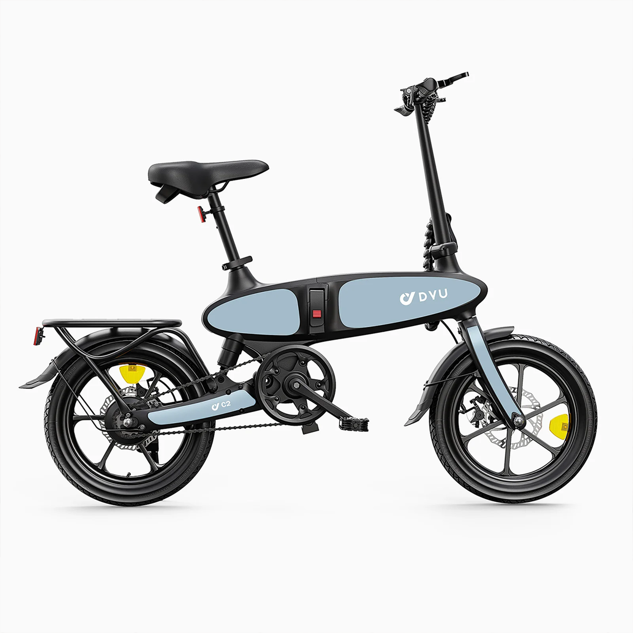 DYU Vélo électrique pliant DYU C2 16 , 250 W 48 V 7,5 Ah, freins à disque