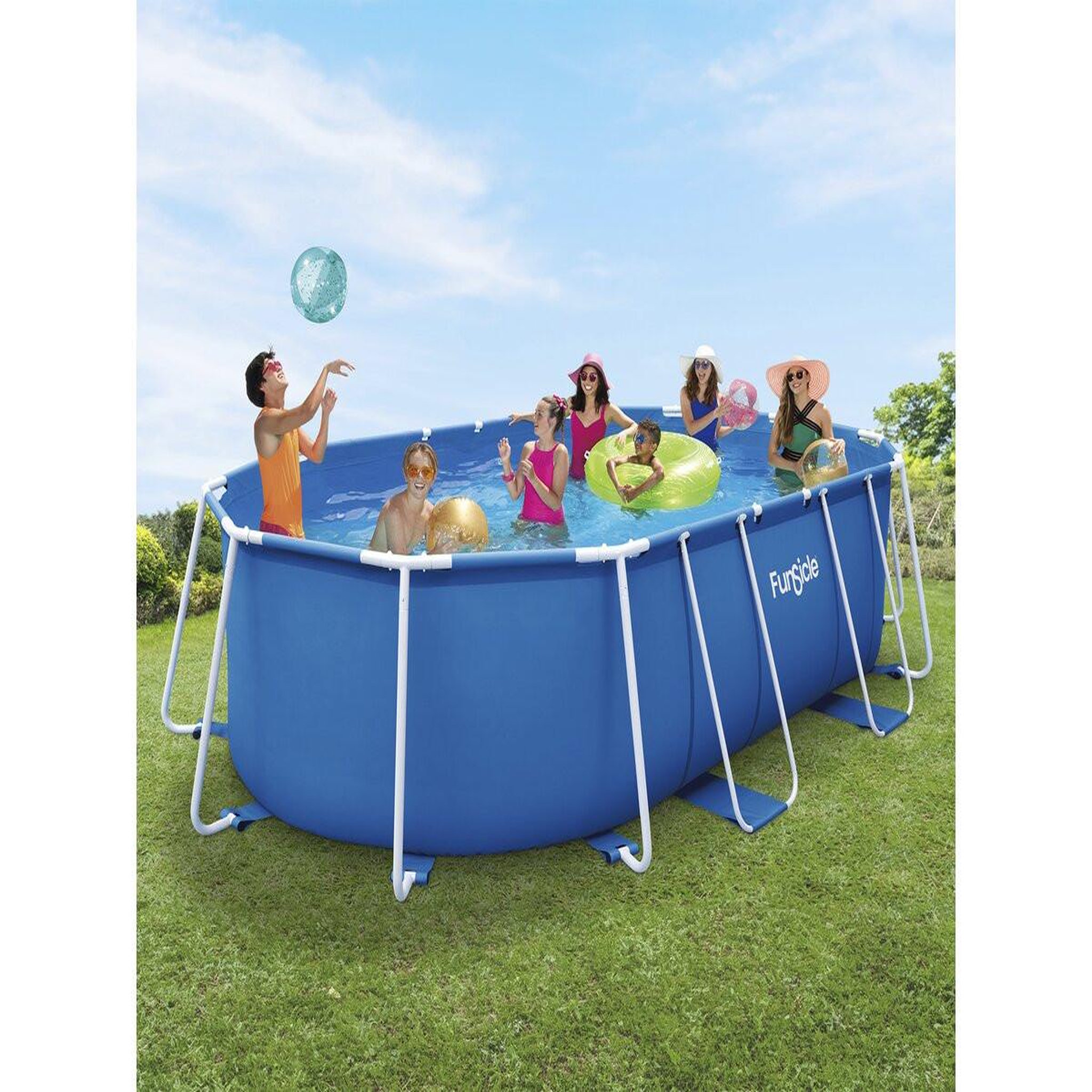 Voir la diapositive 2 : Habitat et Jardin Piscine tubulaire ovale  tina  - 4,88 x 3,05 x 1,07 m