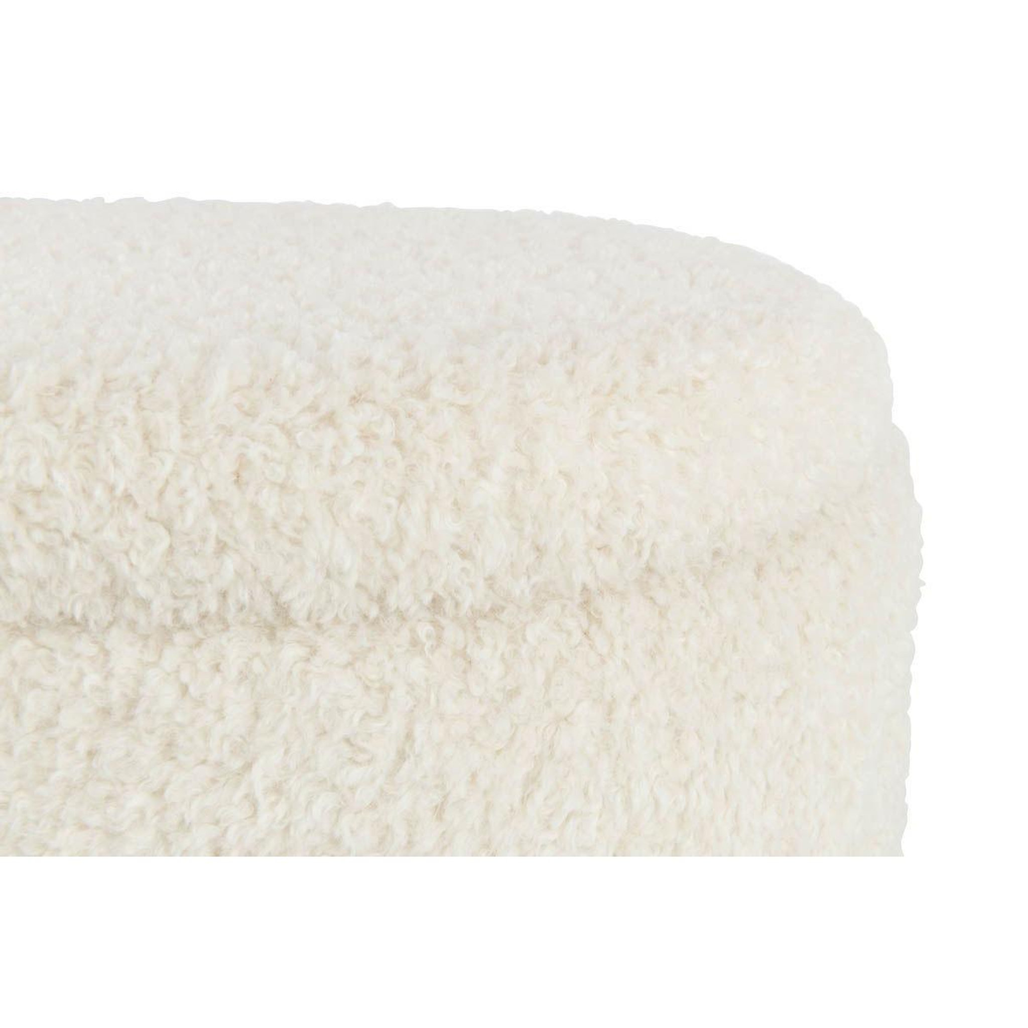Voir la diapositive 3 : J-LINE Pouf & coffre de rangement  teddy  80cm blanc