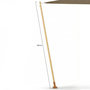 Voir la diapositive 6 : ID MARKET Lot de 2 mâts de fixation effet bois pour voile d'ombrage H.220 cm poteaux et bases acier