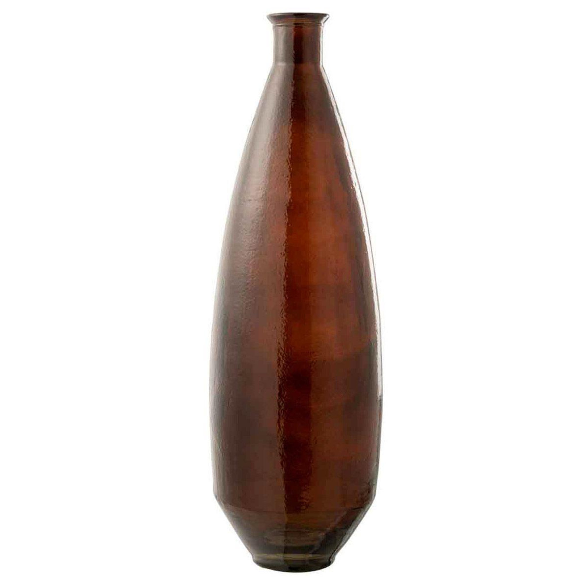J-LINE Vase design en verre  cuiso  81cm marron foncé