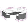 Voir la diapositive 4 : VIDAXL Salon de jardin avec coussins 12 pcs beige resine tressee