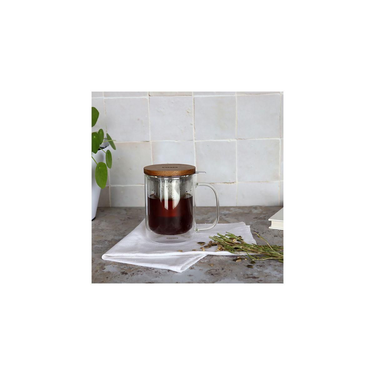 OGO LIVING Théière Tisanière Gustave en verre double paroi