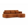Voir la diapositive 2 : LISA DESIGN Mahina - canapé d'angle droit 4 places convertible avec coffre en tissu texturé