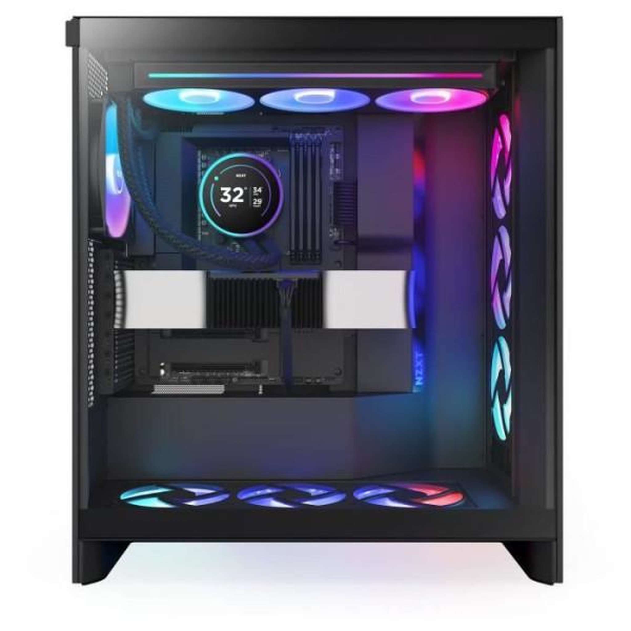 Voir la diapositive 2 : NZXT Watercooling - nzxt - rl-kr36e-b2 - kraken elite 360 rgb - écran lcd ips 2.72 - ventilateurs rgb - noir