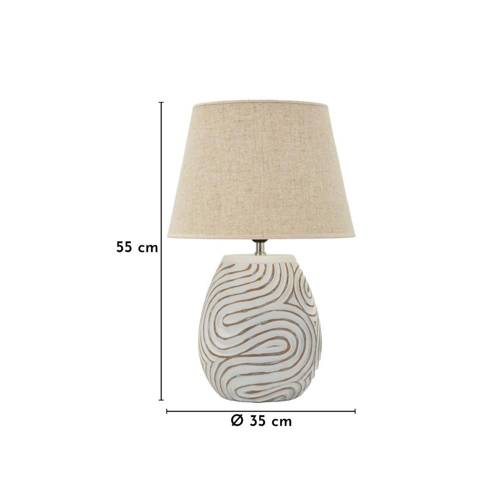 Voir la diapositive 6 : Paris Prix Lampe à poser design  oblix  55cm blanc