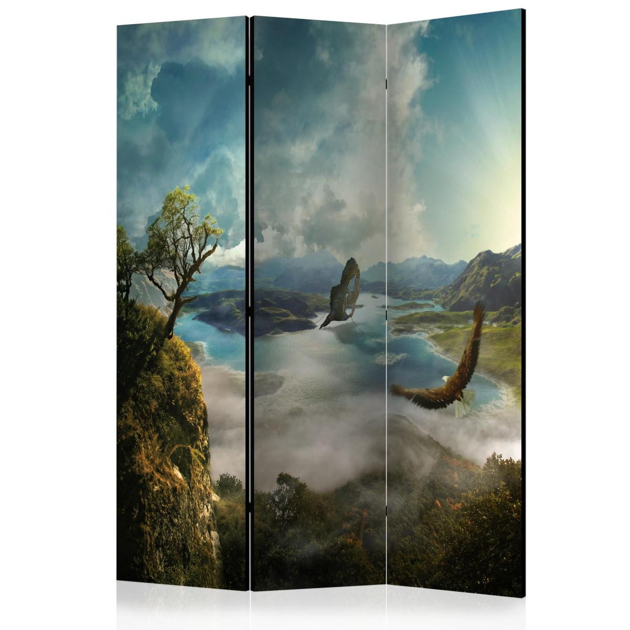 Paris Prix Paravent 3 volets  flight over the lake  135x172cm