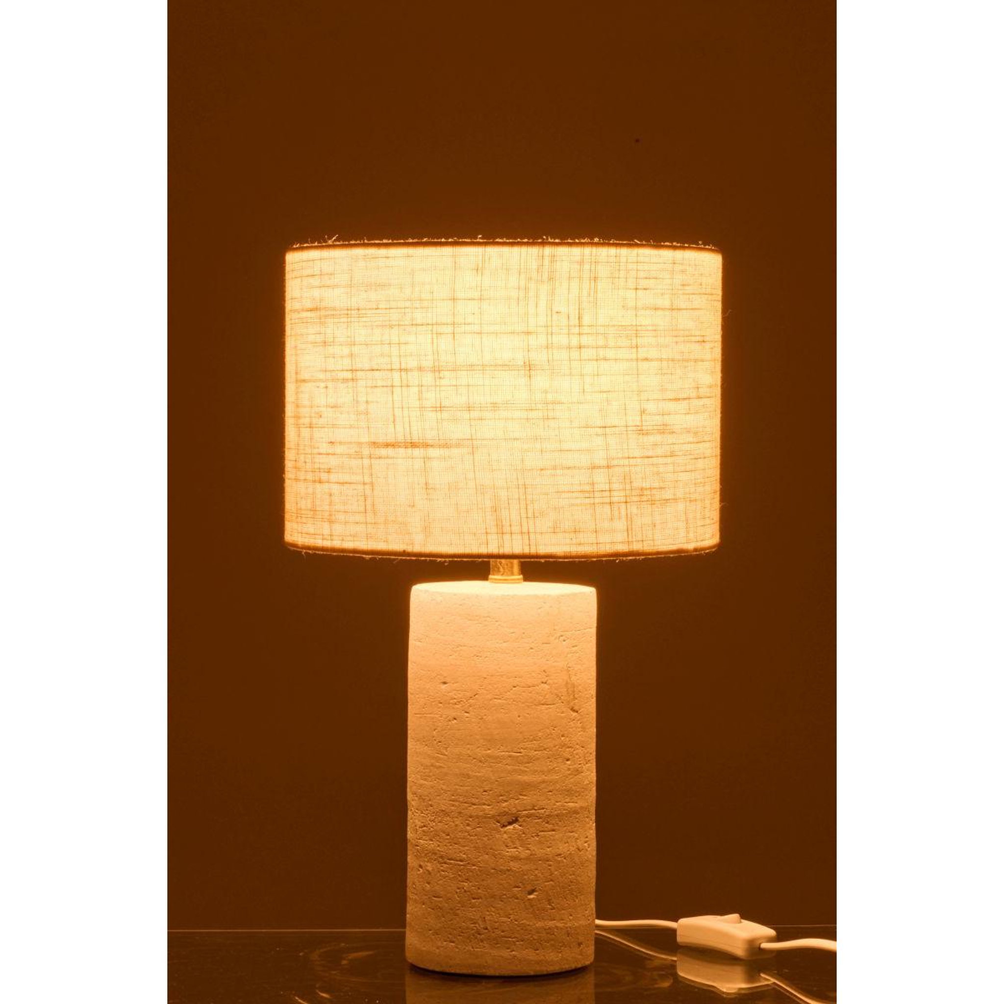 Voir la diapositive 3 : J-LINE Lampe à poser en céramique  felicia  37cm blanc