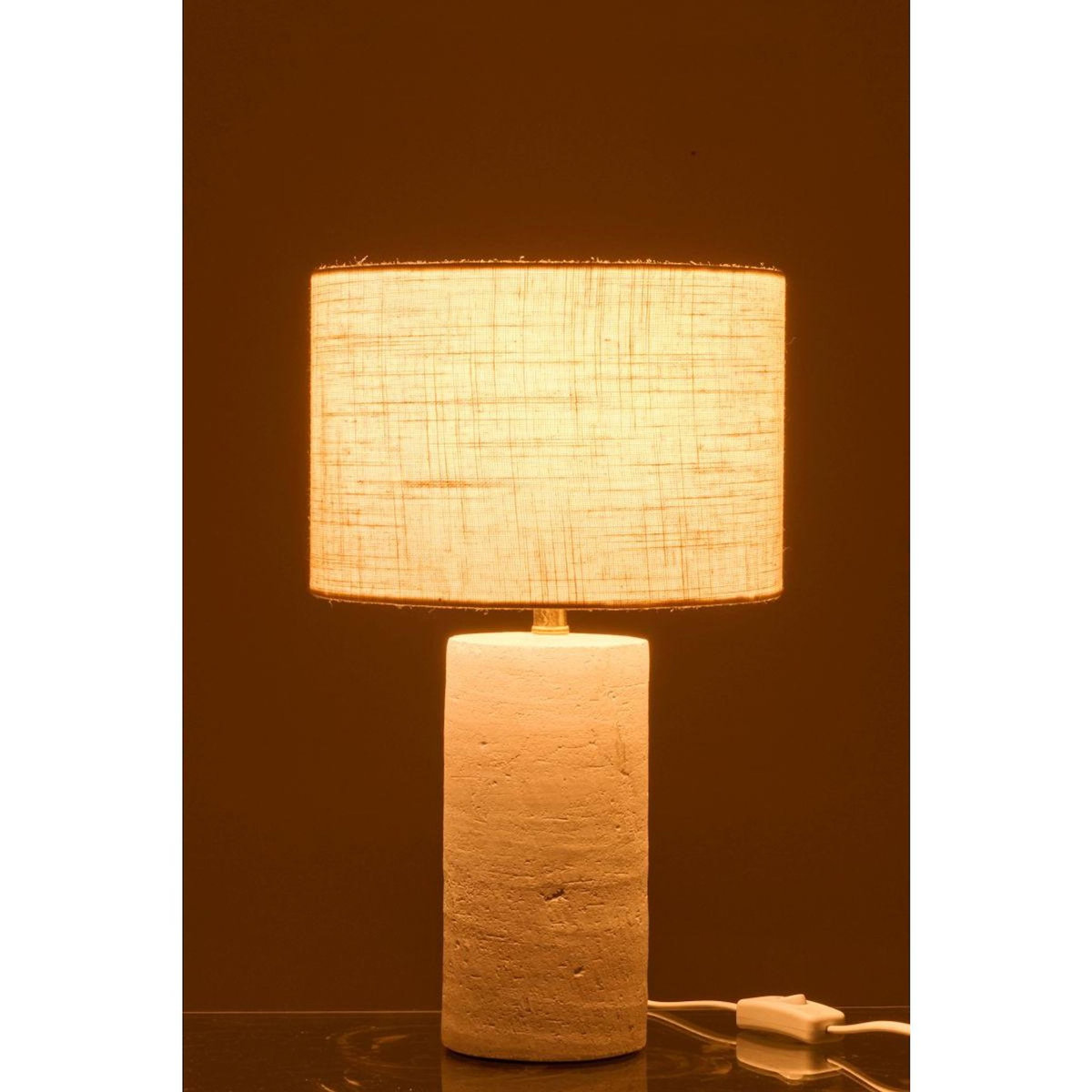 Paris Prix Lampe à Poser en Céramique  Felicia  37cm Blanc
