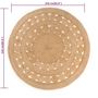 Voir la diapositive 6 : VIDAXL Tapis Design tresse Jute 210 cm Rond