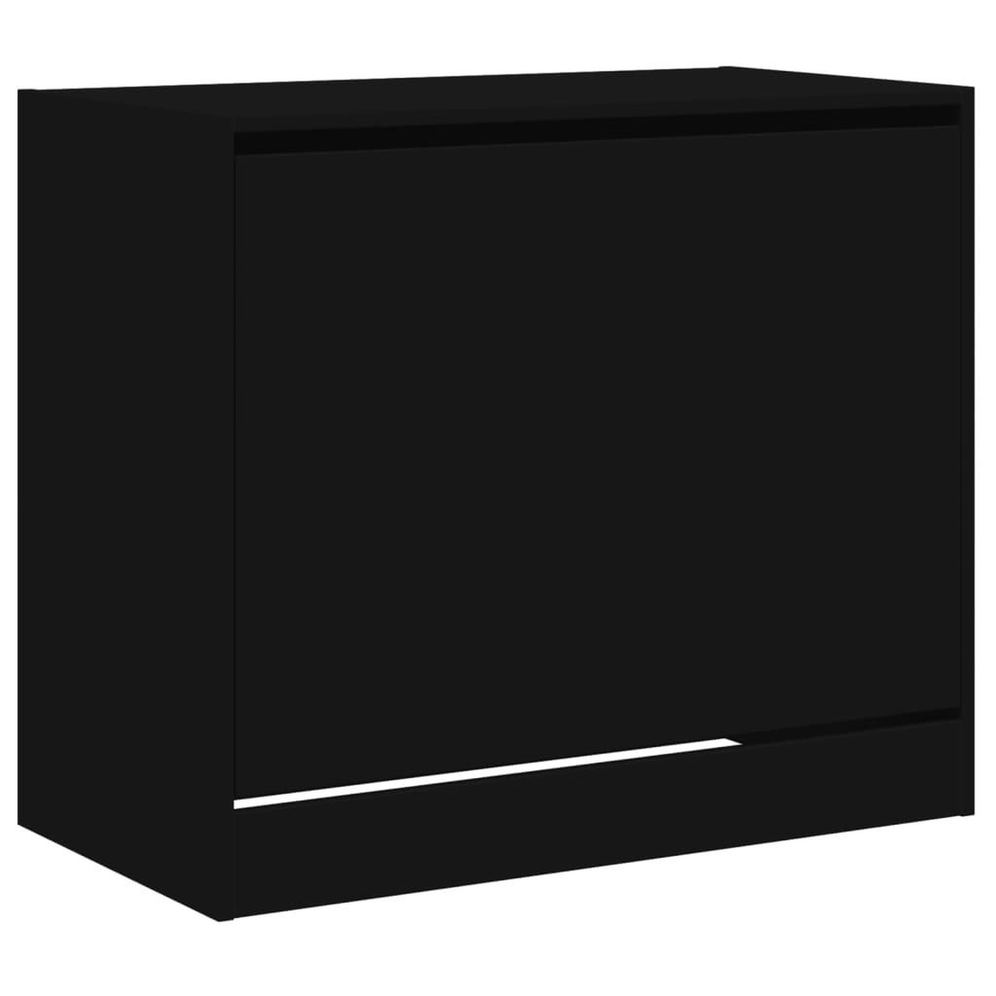 Voir la diapositive 4 : VIDAXL Armoire a chaussures noir 80x42x69 cm bois d'ingenierie