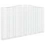 Voir la diapositive 3 : VIDAXL Paniers a gabions arques 2 pcs 400x30x220/240 cm Fer galvanise