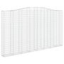 Voir la diapositive 3 : VIDAXL Paniers a gabions arques 2 pcs 400x30x220/240 cm Fer galvanise