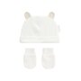 Voir la diapositive 2 : Petit Béguin Bonnet bébé et moufles anti-griffures Baby Panda