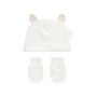 Voir la diapositive 2 : Petit Béguin Bonnet bébé et moufles anti-griffures Baby Panda