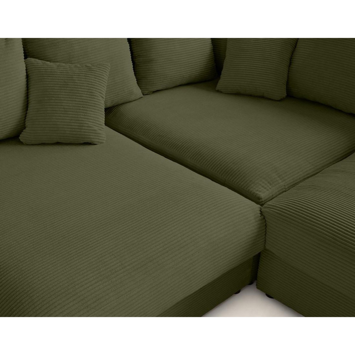 LISA DESIGN Aspen - canapé d'angle réversible 5 places - assise profonde - en velours côtelé