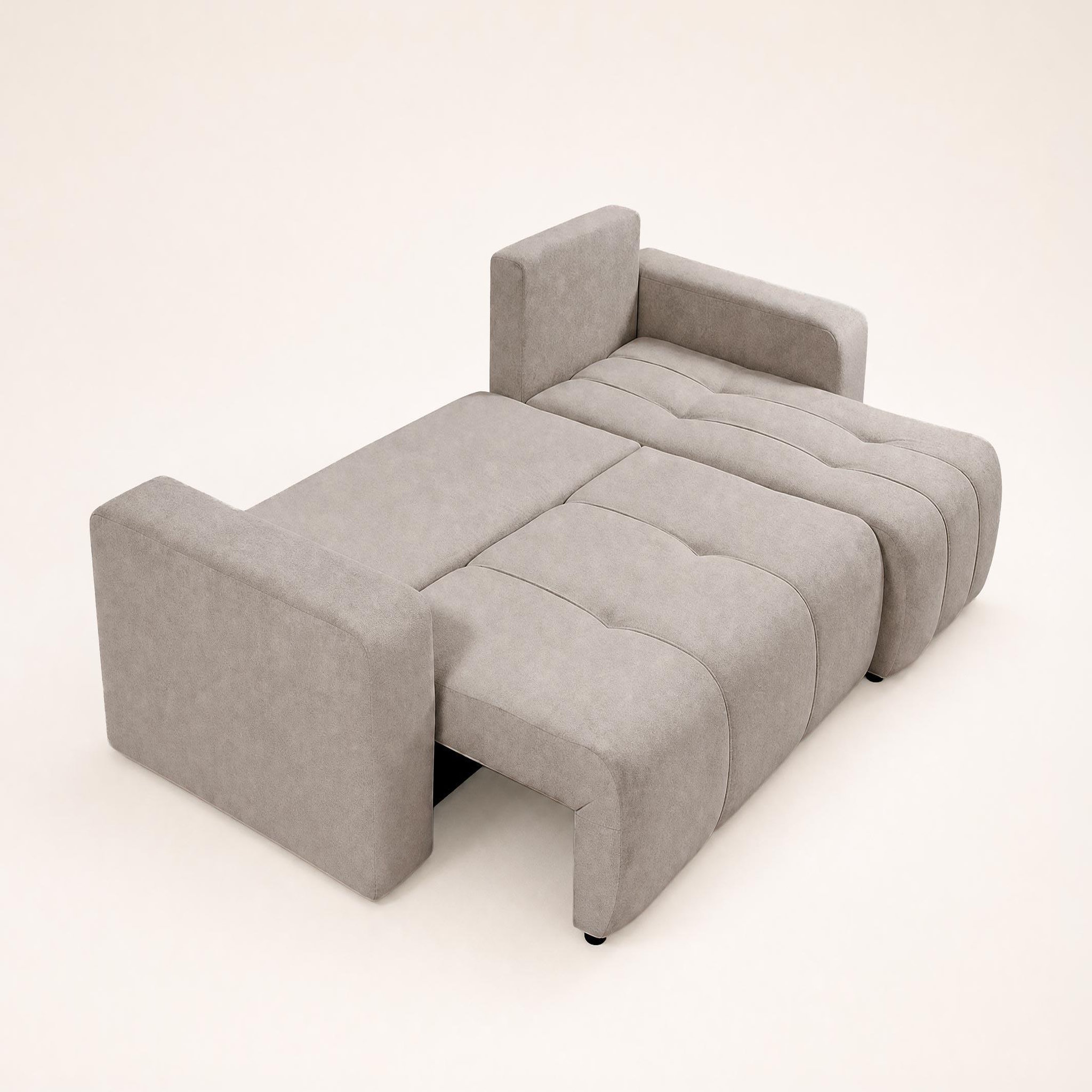 Voir la diapositive 3 : BEST MOBILIER Nicole - canapé d'angle réversible 4 places convertible avec coffre en tissu