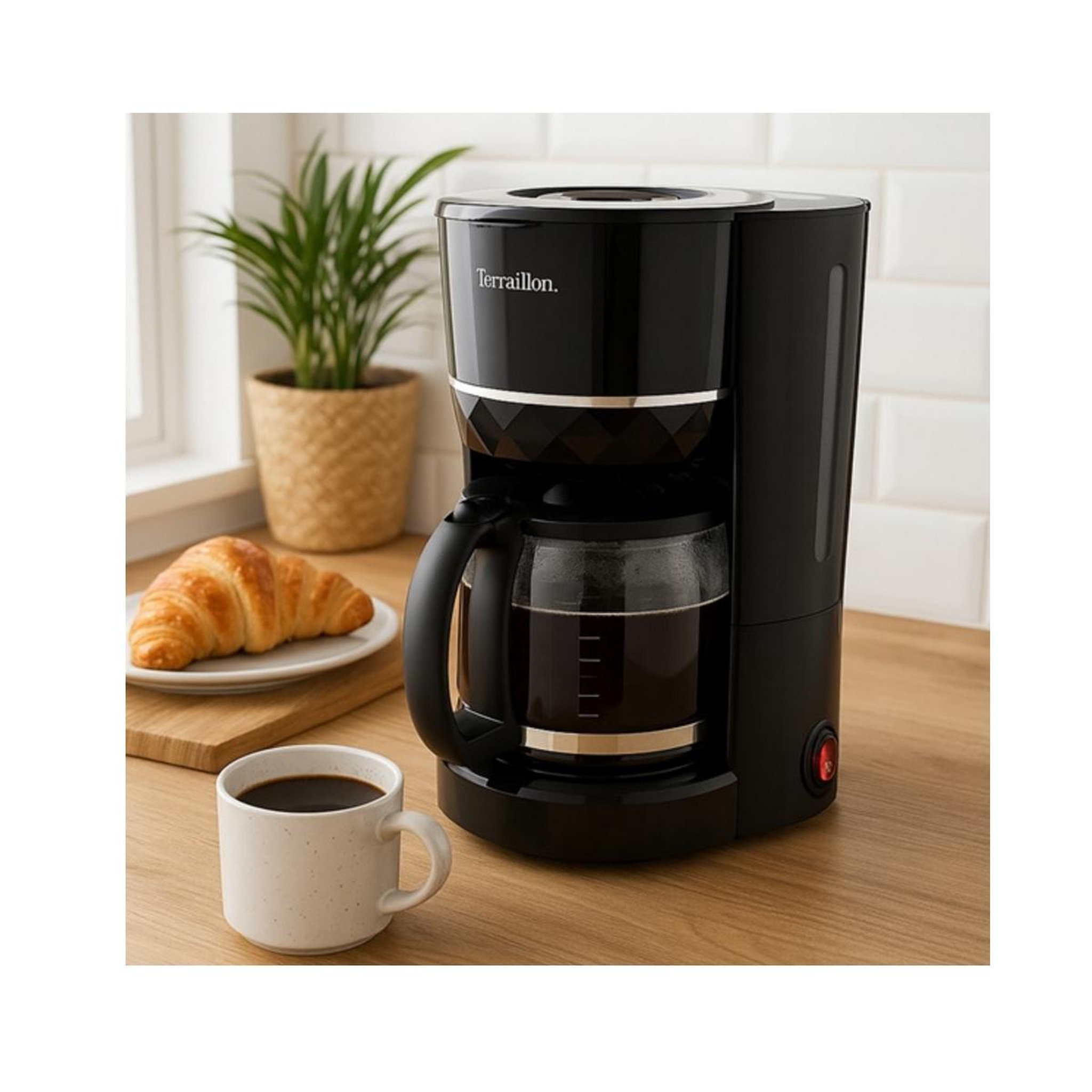 Voir la diapositive 4 : Terraillon Cafetière filtre 980w 10 tasses - 15388