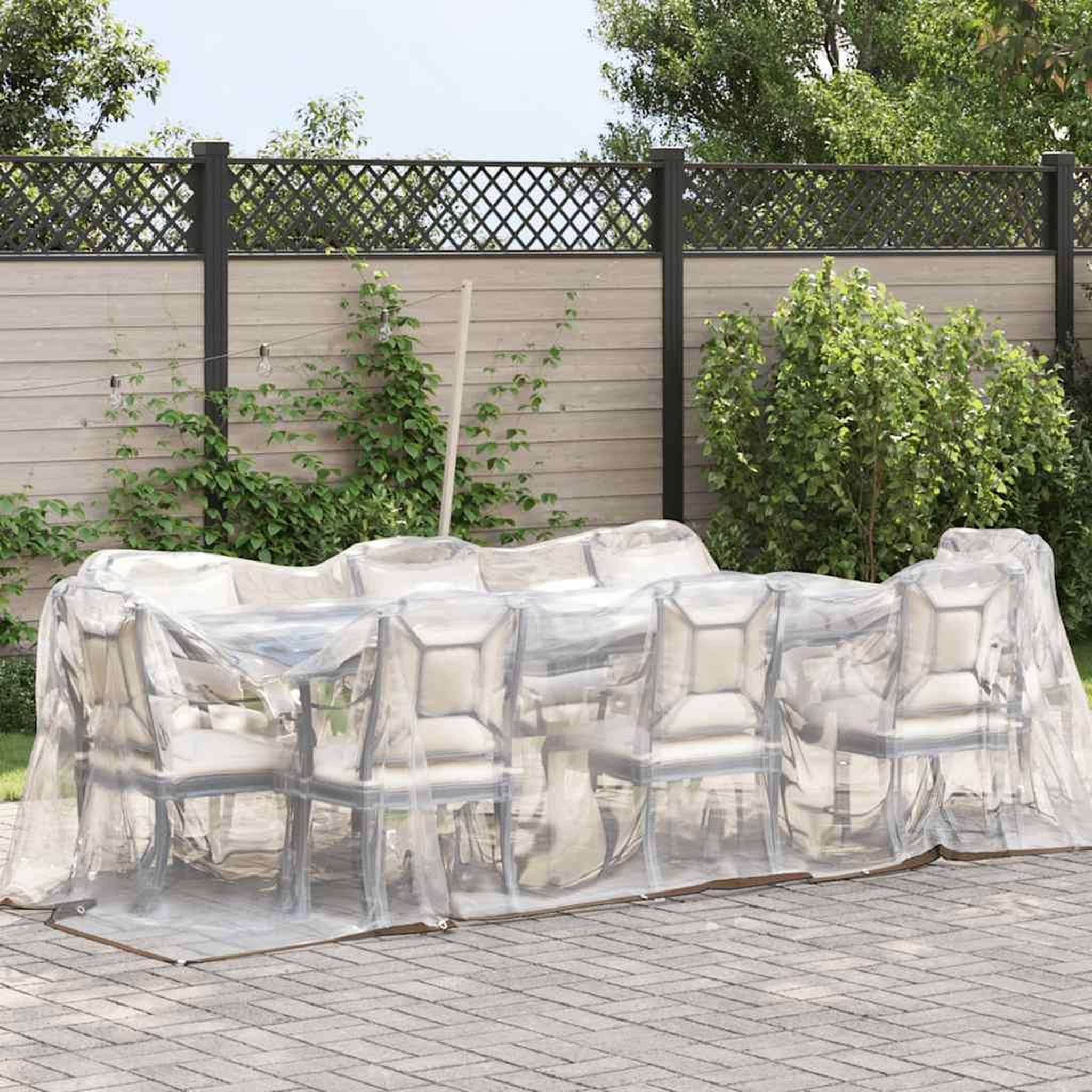 Voir la diapositive 2 : VIDAXL Bache transparente avec œillets 2x5 m polyethylene
