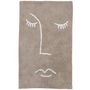 Voir la diapositive 1 : GUY LEVASSEUR Tapis de bain déco visage en coton 50x80cm