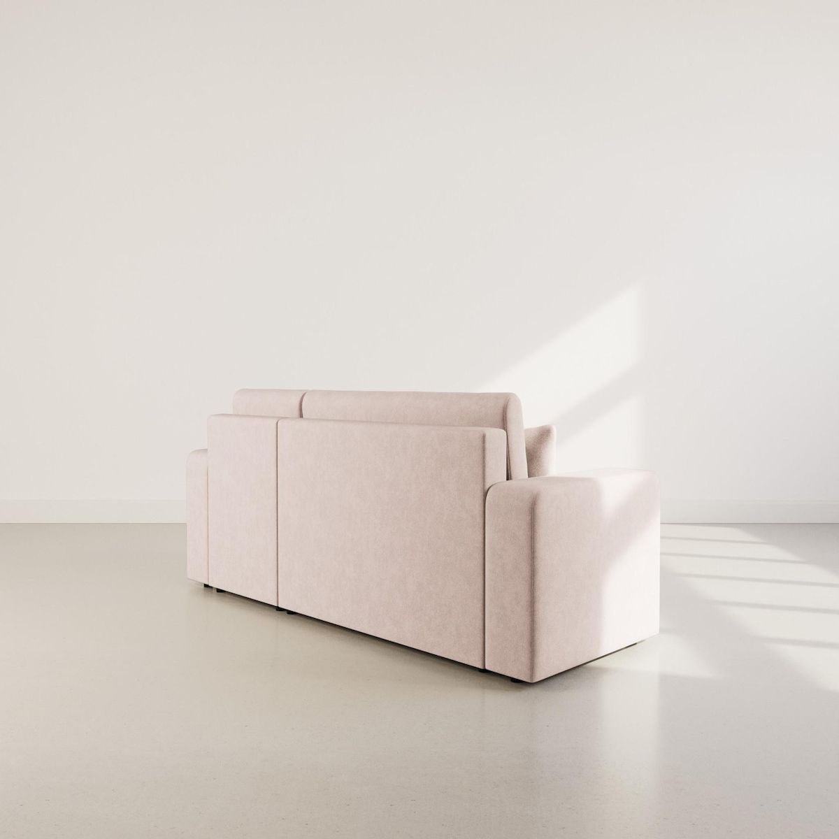 BEST MOBILIER Nicole - canapé d'angle réversible 4 places convertible avec coffre en tissu