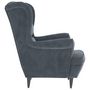 Voir la diapositive 4 : VIDAXL Fauteuil gris fonce velours