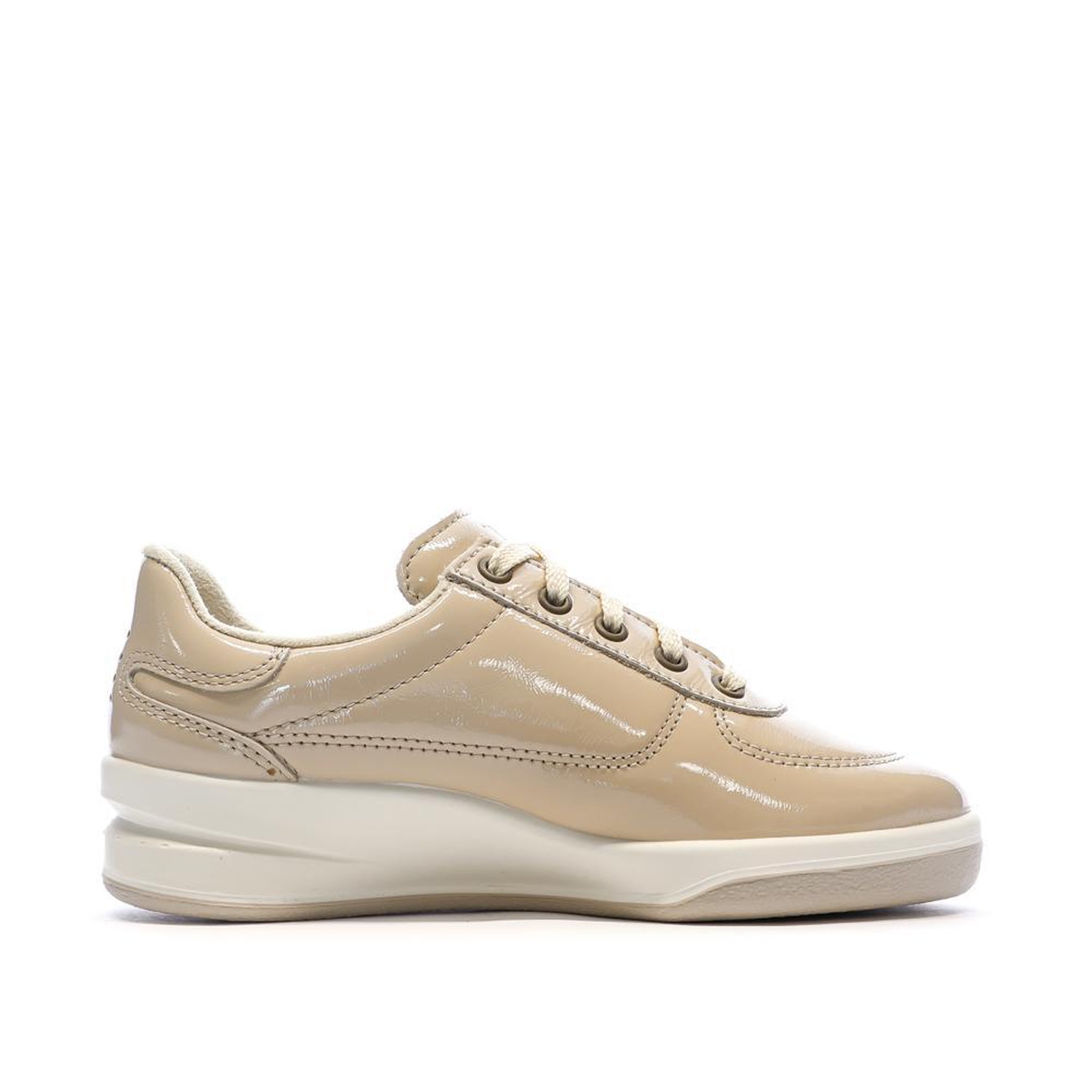 Voir la diapositive 2 : TBS Baskets Beige Femme TBS Tennis Verni Greta