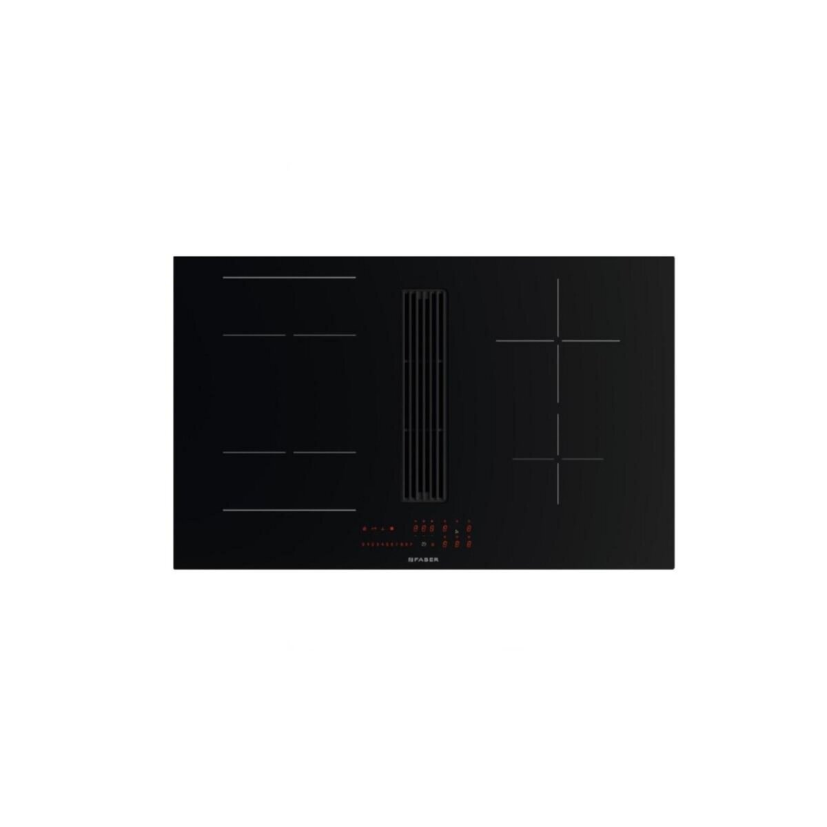 faber Table de cuisson induction aspirante 83cm 4 feux 7400w noir - 5371765