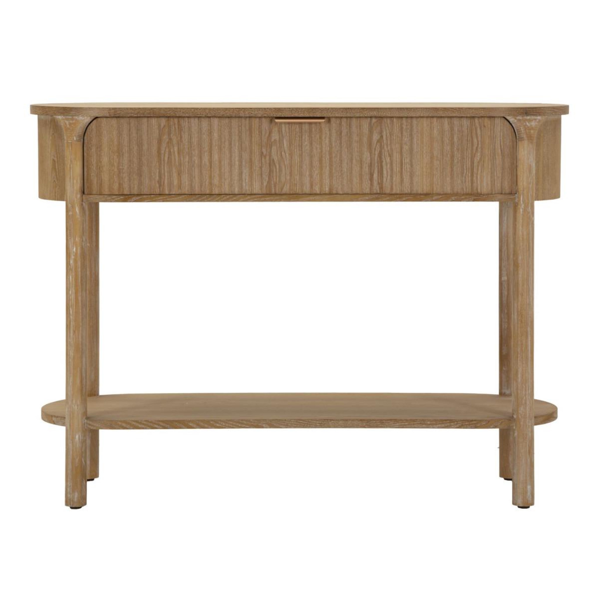 Voir la diapositive 2 : Paris Prix Console en bois 1 tiroir  goteborg  110cm naturel