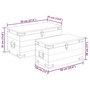 Voir la diapositive 6 : VIDAXL Coffre de rangement 2 pcs Bois de manguier brut