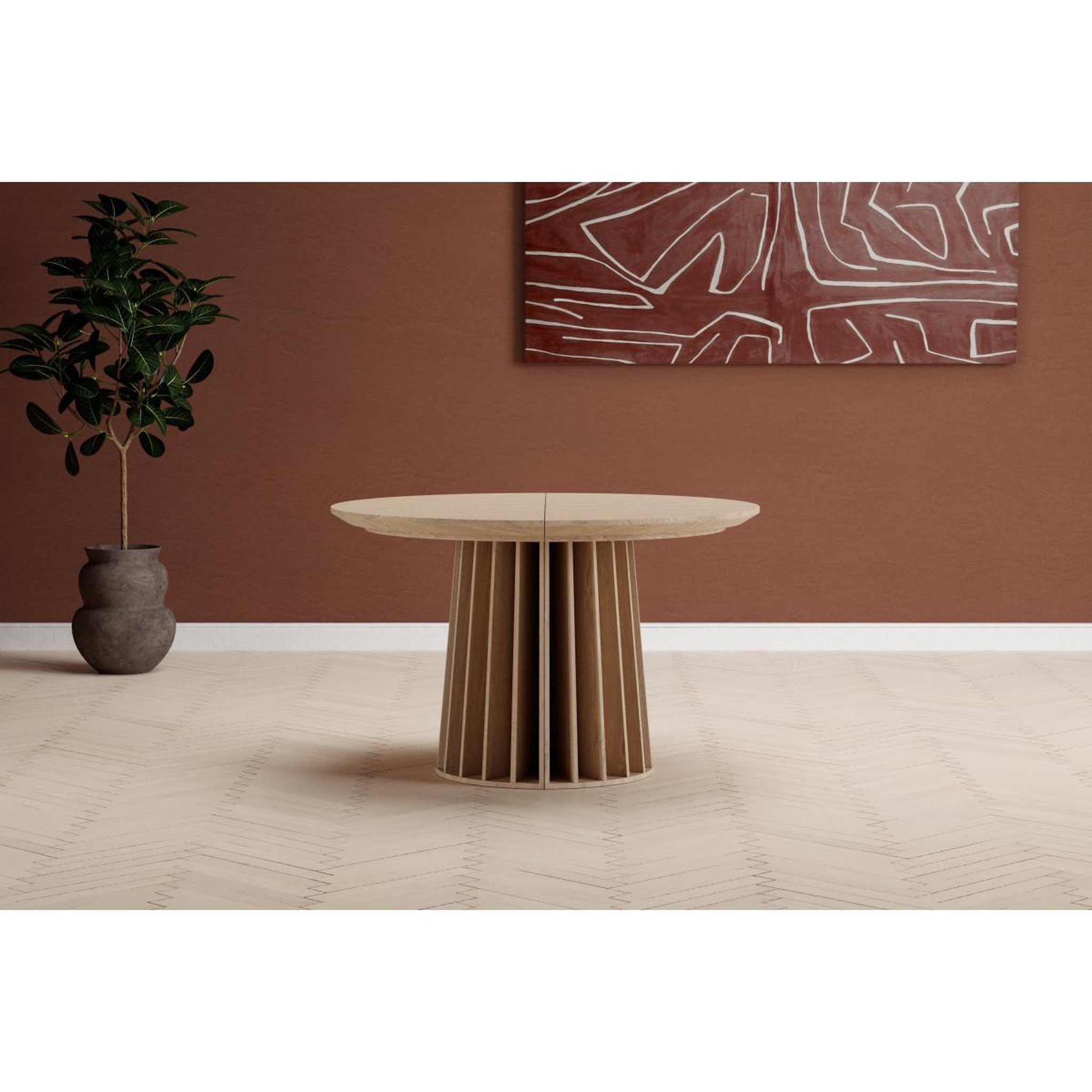 Voir la diapositive 4 : Paris Prix Table à manger extensible  dope  120-210cm naturel