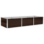 Voir la diapositive 2 : VIDAXL Lit sureleve de jardin Marron 240x80x45 cm Acier galvanise