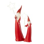 Paris Prix Lot de 2 Pères Noël à LED  Étoile  51cm Rouge