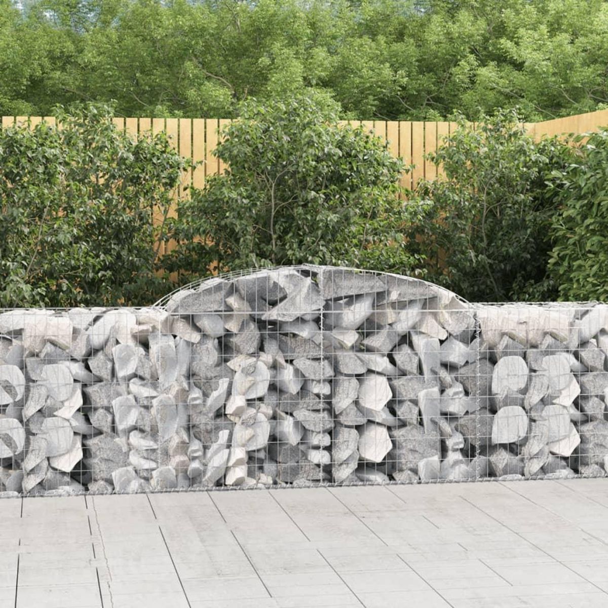 VIDAXL Paniers a gabions arques 20 pcs 300x50x80/100 cm fer galvanise