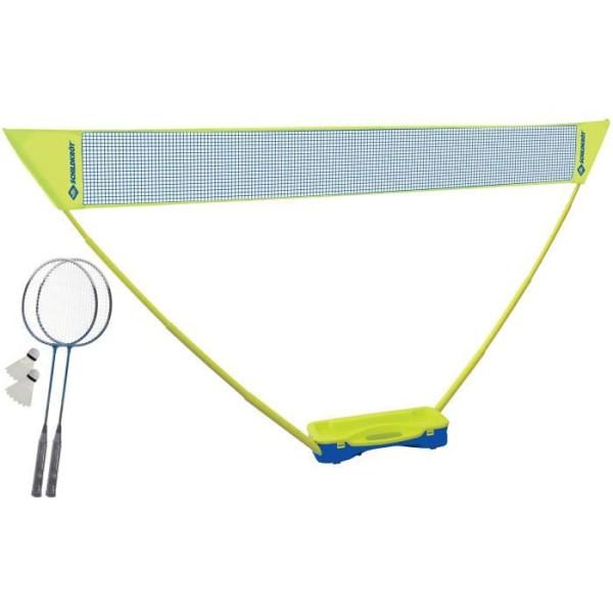 Voir la diapositive 1 : SCHILDKROT Ensemble de badminton - SCHILDKROT - Donic Schildkröt - 2 raquettes - 1 filet - Couleur bleu/jaune