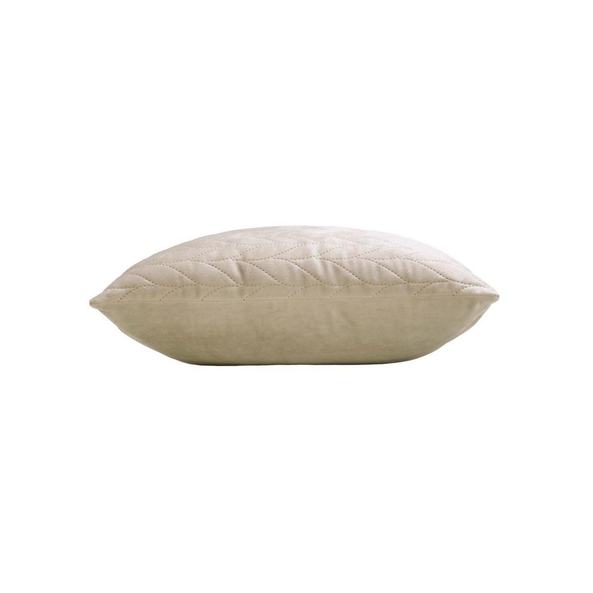Voir la diapositive 2 : Douceur d'Intérieur Housse de coussin en velours  daisy  40x40cm taupe