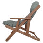 Voir la diapositive 5 : HOMCOM Fauteuil chaise pliable et inclinable en bois grand confort avec coussin capitonné épais - dim. 71I x 89P x 96H cm - gris