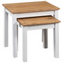 Voir la diapositive 3 : VIDAXL Tables gigognes 2pcs Blanc Bois pin massif Assortiment Panama