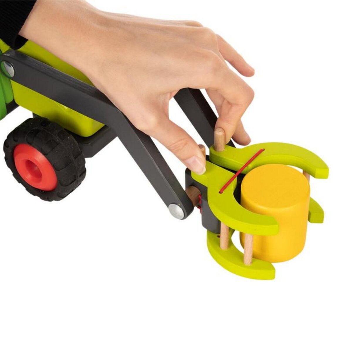 Goki GOKI Wooden Tractor with Hay Wagon